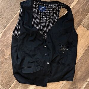 Vintage American Idol Authentic Icon Starry Black Vest